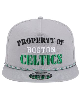 Men's Gray Boston Celtics Throwback Property Of Golfer Snapback Hat