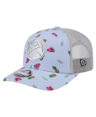 New Era - Men's Light Blue/Gray Denver Nuggets Adventure Aloha Pattern 9SEVENTY Stretch-Snap Hat