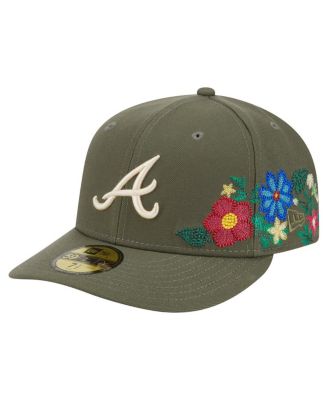 New Era - Men's Olive Atlanta Braves Tonal Florals 59FIFTY Fitted Hat