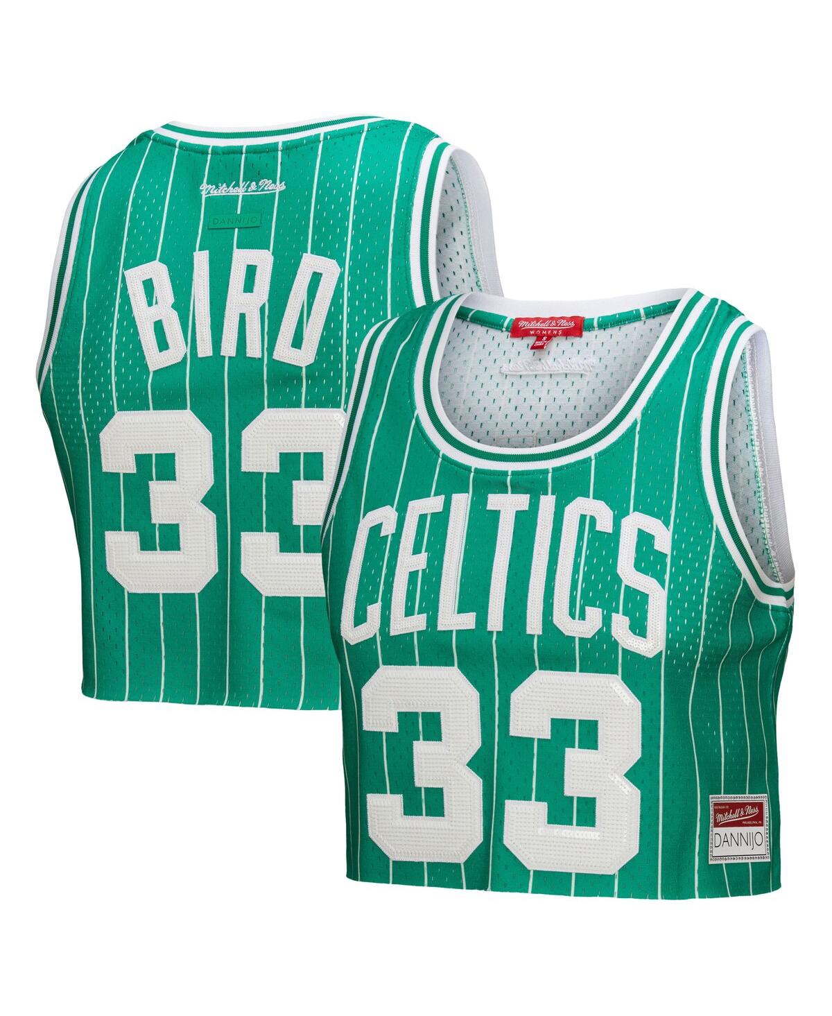 X Dannijo Women's Larry Bird Kelly Green Boston Celtics Fashion Cropped Basketball Jersey - Kelly Green