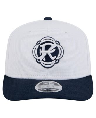 Men's White/Navy New England Revolution 2025 Jersey Hook 9SEVENTY Stretch-Snap Hat