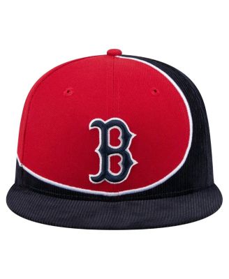 Men's Navy/Red Boston Red Sox Retro Split Corduroy Snapback Hat