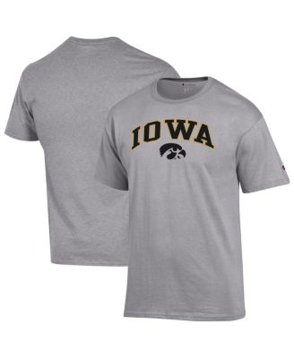 Champion - Men's Heather Gray Iowa Hawkeyes Arch Over Logo T-Shirt