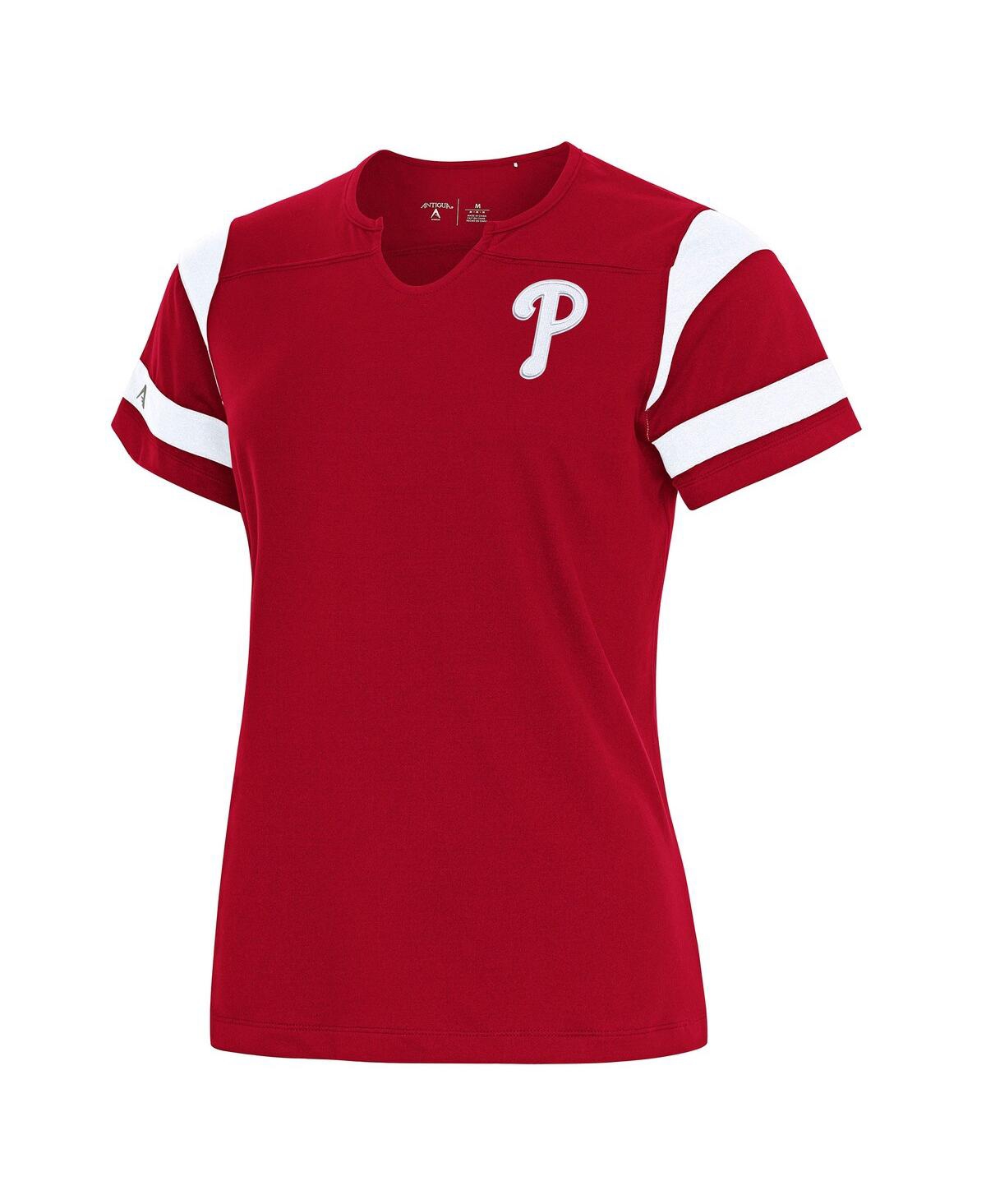 Women's Red Philadelphia Phillies Encounter Notch Neck Top - Red