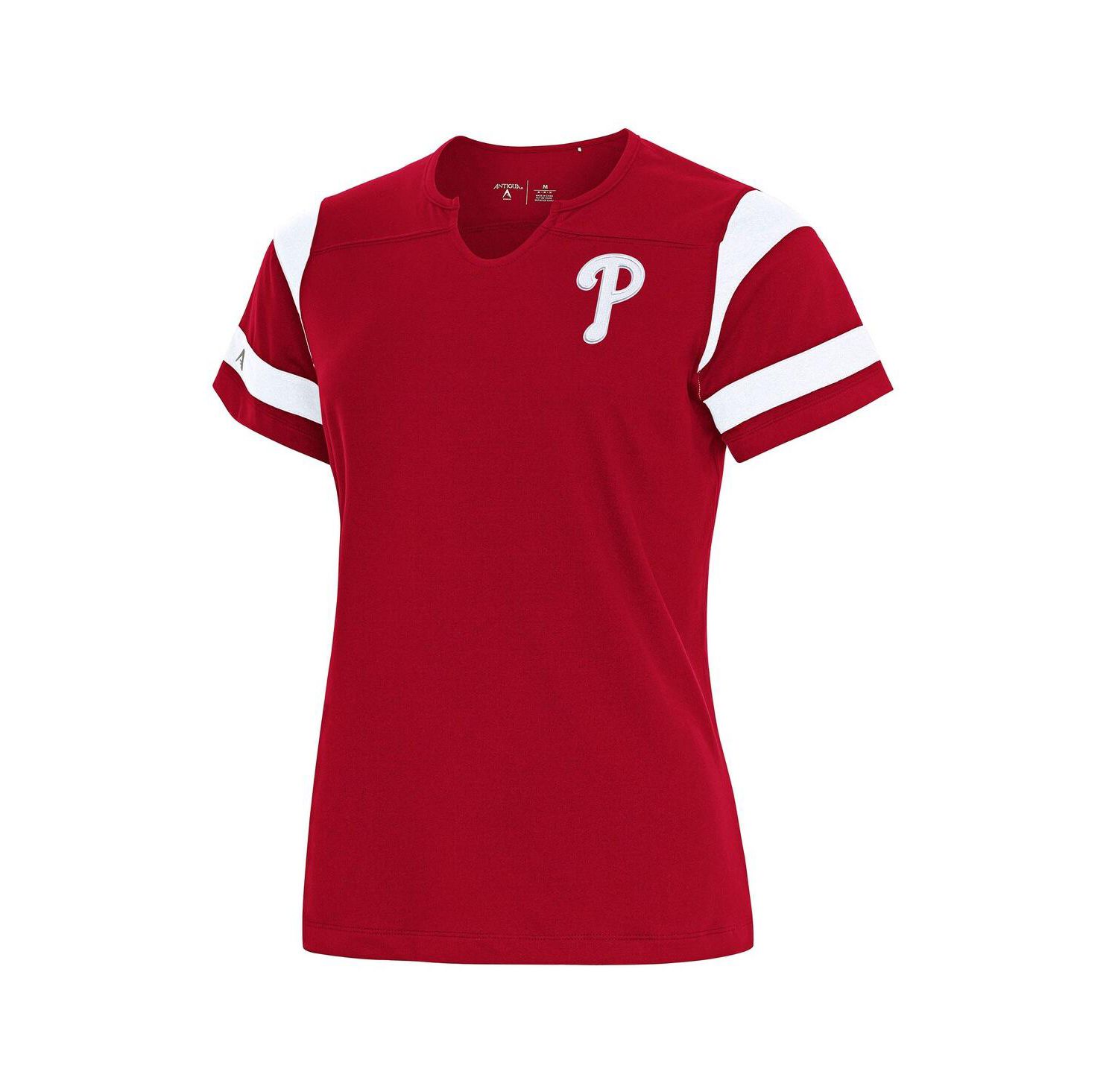 Women's Red Philadelphia Phillies Encounter Notch Neck Top