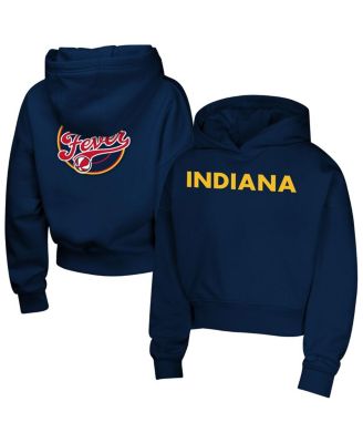 Outerstuff - Big Girls Navy Indiana Fever Top Closer Fashion Pullover Hoodie