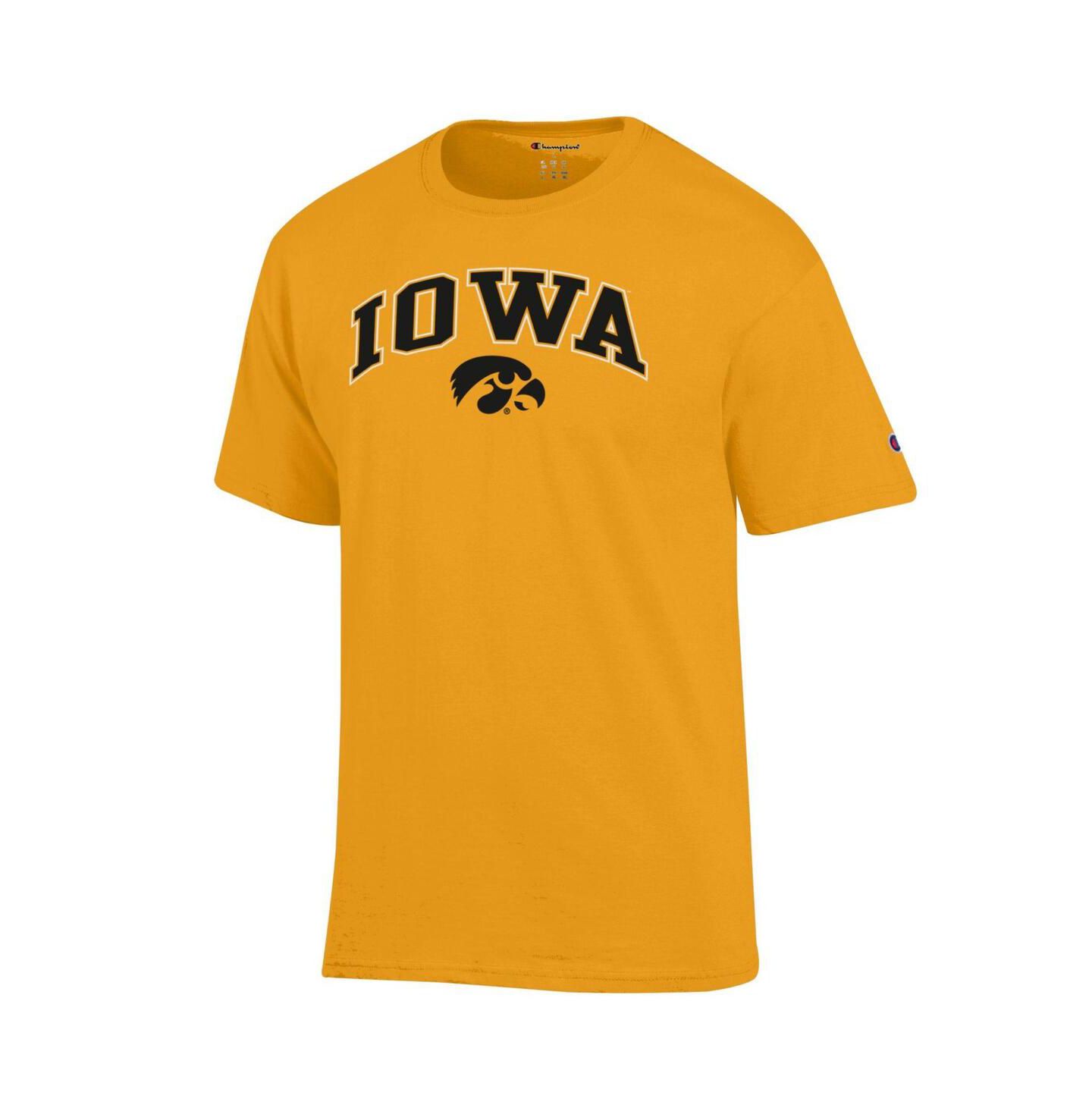 Мужская футболка Champion Gold Iowa Hawkeyes Arch Over Logo — фото 2