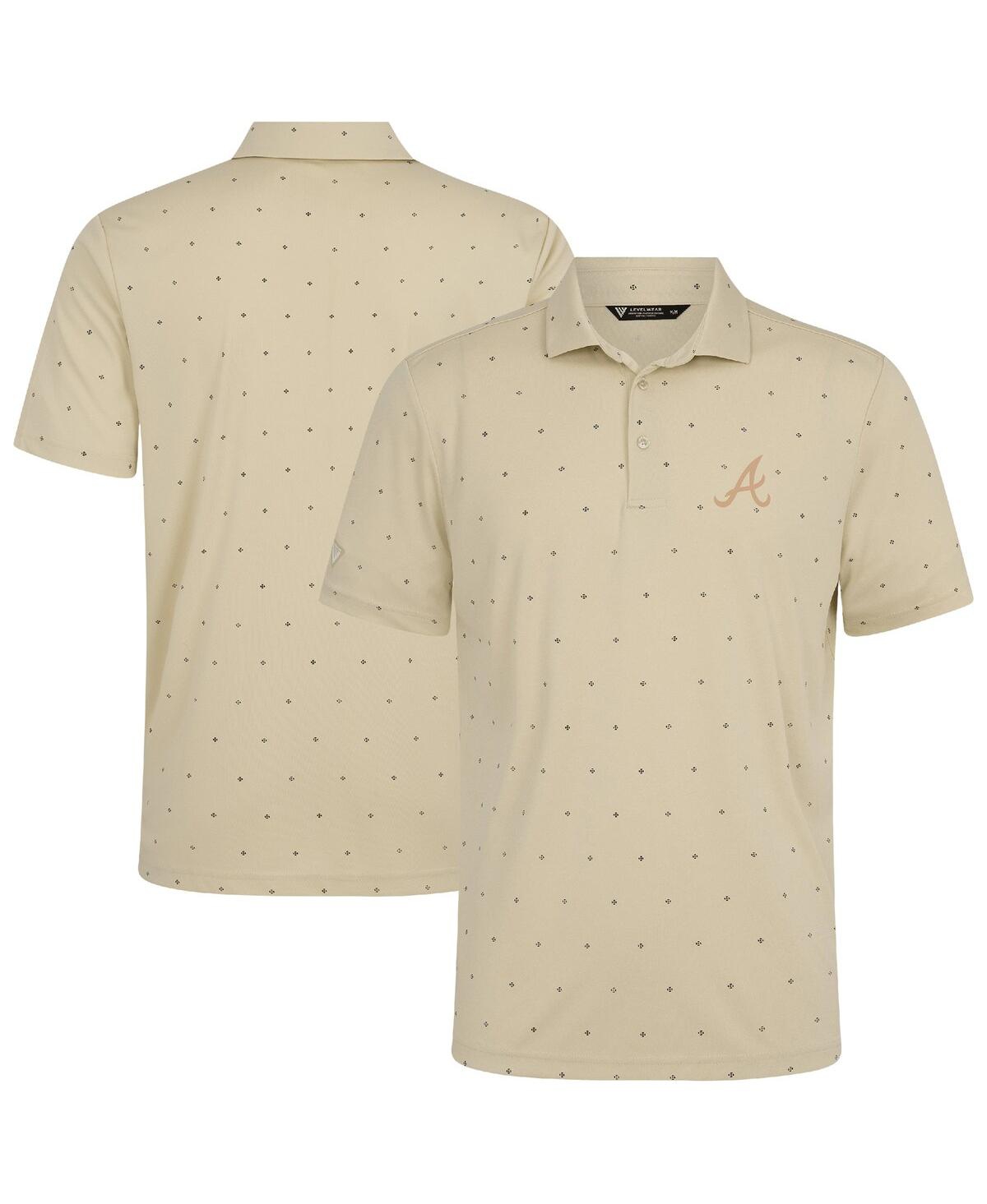 Men'sÂ Cream Atlanta Braves Vision Polo Shirt - Cream