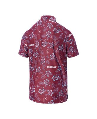 Men's Maroon Philadelphia Phillies Cooperstown Collection Performance Polo Shirt