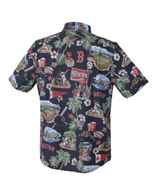 Men's Navy Boston Red Sox Scenic Tri-Blend Button-Down Shirt