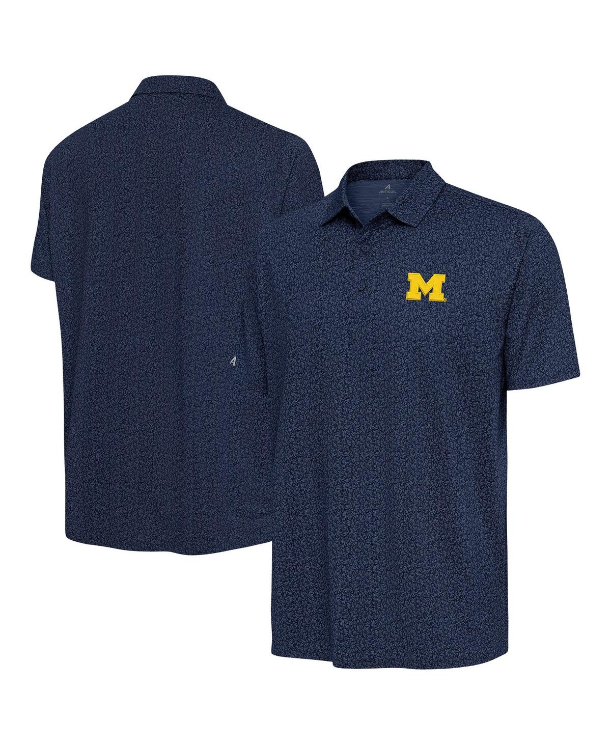 Men's Navy Michigan Wolverines Blooming Polo Shirt - Navy