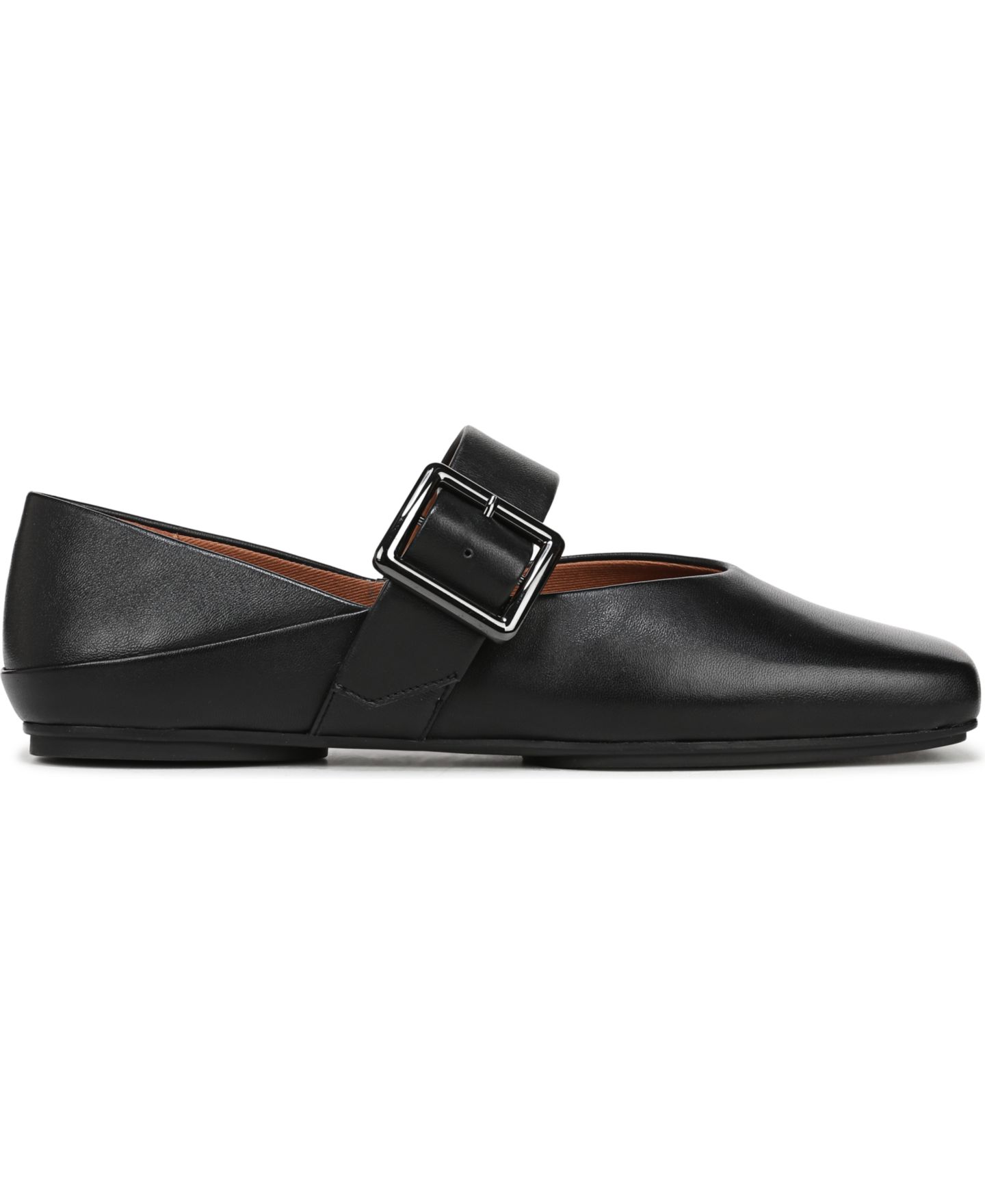 Женские балетки Franco Sarto Oakes Square Toe Ballerina Flats, цвет: Чёрный кожаный — фото 2