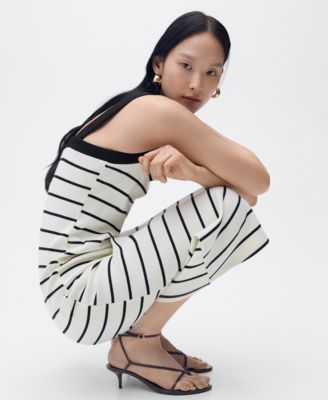 Women's Striped Midi Dress