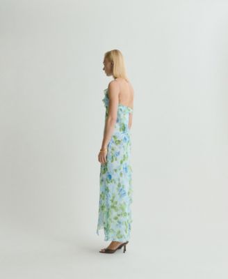 Women's Ruffled Floral Print Dress