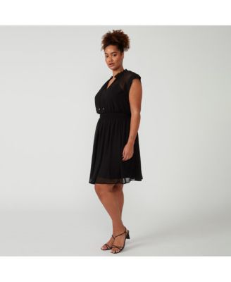 Plus Size Utah Chiffon Mini Dress