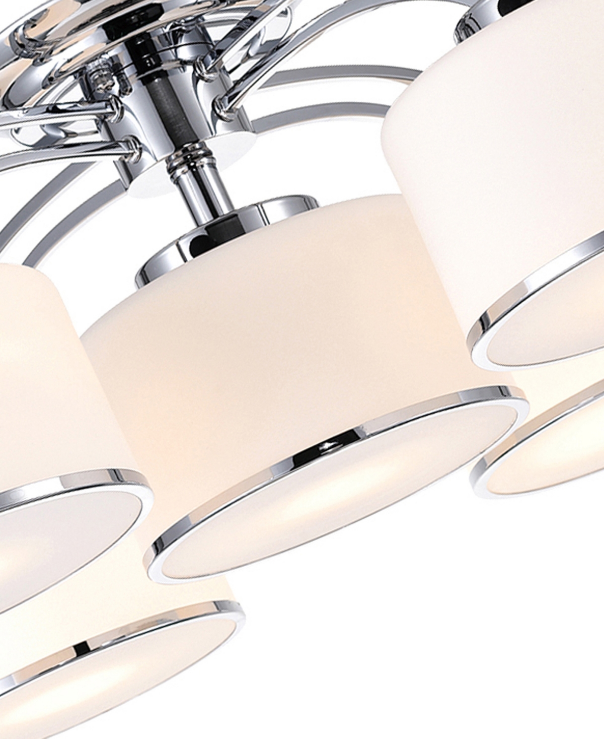 Cwi Lighting 10" Metal Frosted 5 Light Drum Shade Flush Mount