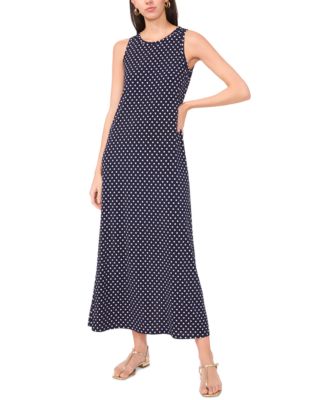 Vince Camuto - Women's Polka-Dot Keyhole Maxi Dress