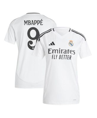 adidas - Women's Kylian Mbapp&eacute; White Real Madrid 2024/25 Home Replica Player Jersey
