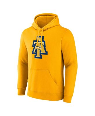 Men's Gold North Carolina A T Aggies Primary Logo Pullover Hoodie