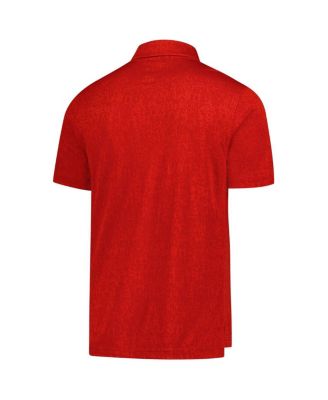 Men's Red Calgary Flames Authentic Pro Jacquard Polo Shirt
