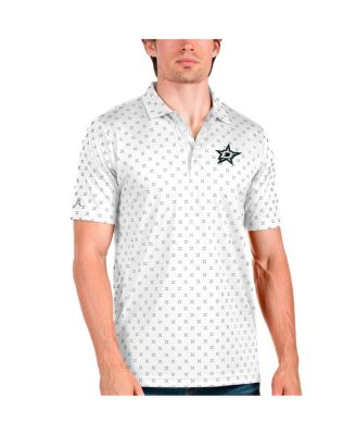 Antigua - Men's White Dallas Stars Spark Polo Shirt