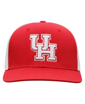Men's Red/White Houston Cougars Victory Baseline Adjustable Trucker Hat