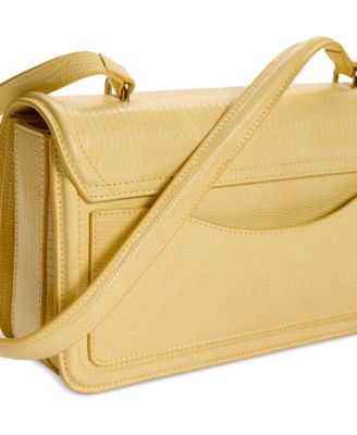 Loraine Embossed Lizard Flap Shoulder Bag
