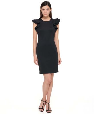 Tommy Hilfiger - Women's Ruffle-Sleeve Sheath Dress