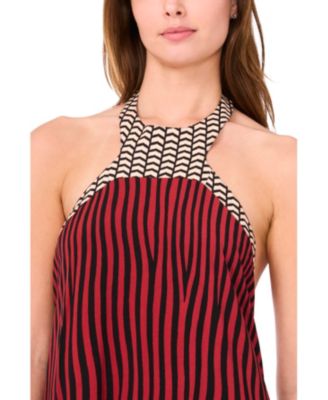 Women's Sleeveless Halter Chiffon Maxi Dress