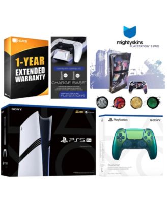 PlayStation 5 Pro with Extra Controller, Dual Charging Dock and MightySkins Decal Voucher Plus 1 Year CPS Extended Warranty