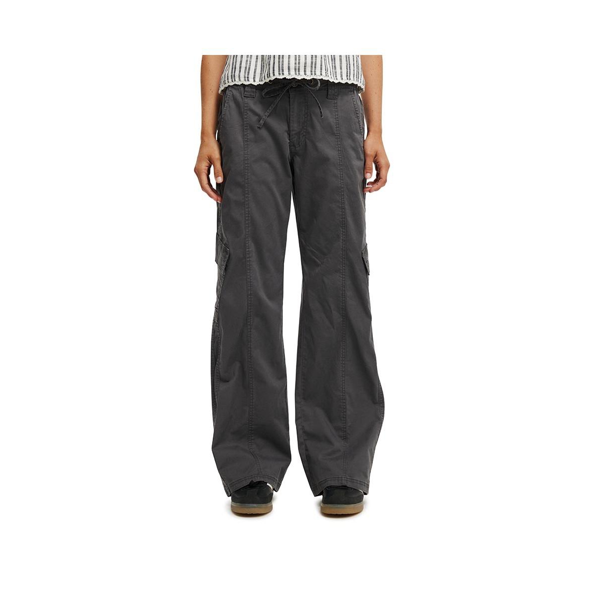 Women's Low Rise Cargo Pant - Charcoal