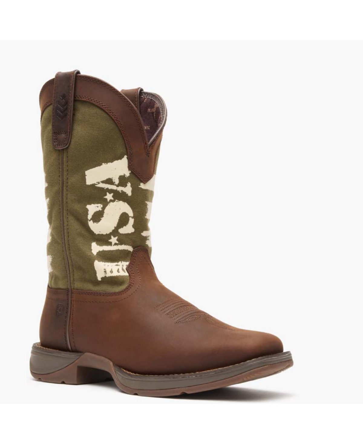 Men's Rebel by Army Green Usa Print Western Boot