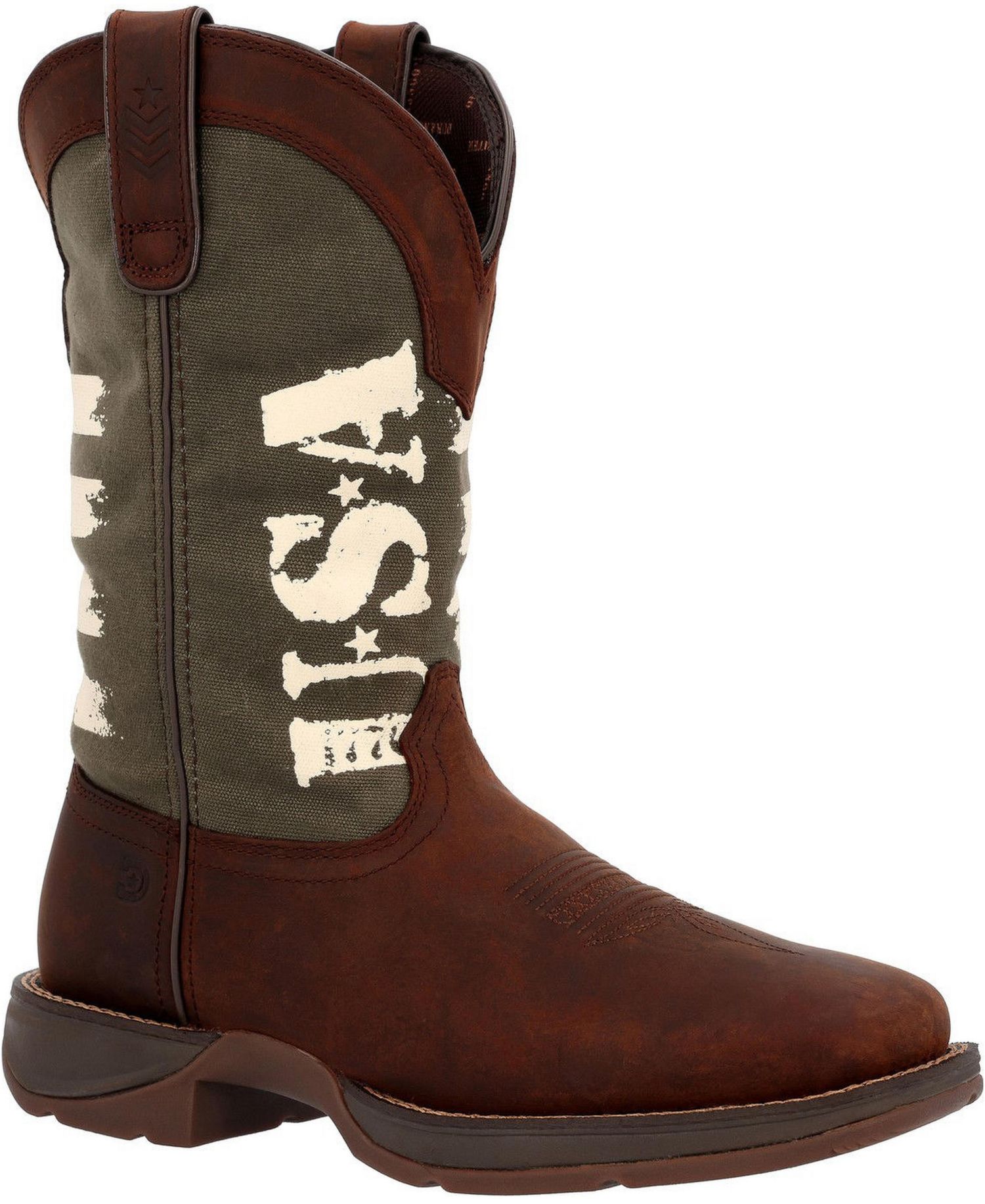 Men's Rebel by Army Green USA Print Western Boot