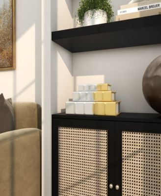 Glam Faux Leather Box, Set of 3