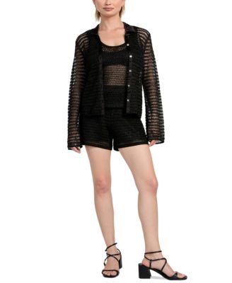 GUESS - Women's Bella Embellished Knit Shorts