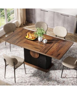 55" Rectangular Dining Table for 4 to 6 People, Dining Room & Living Room