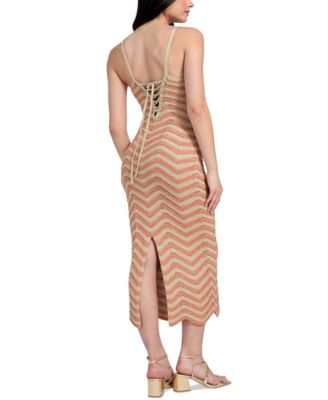 Women's Vera Chevron Lace-Up Dress