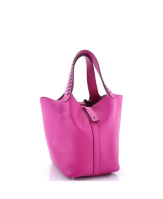 Pre-Owned Hermes PM Picotin Lock Bag Tressage Epsom