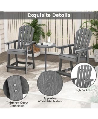 2 PCS HDPE Chair Armrest Footrest Home Indoor Outdoor Patio Bar Stool