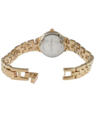 Women's 22mm Gold Dial Round Self-Adjust Link Bracelet Watch