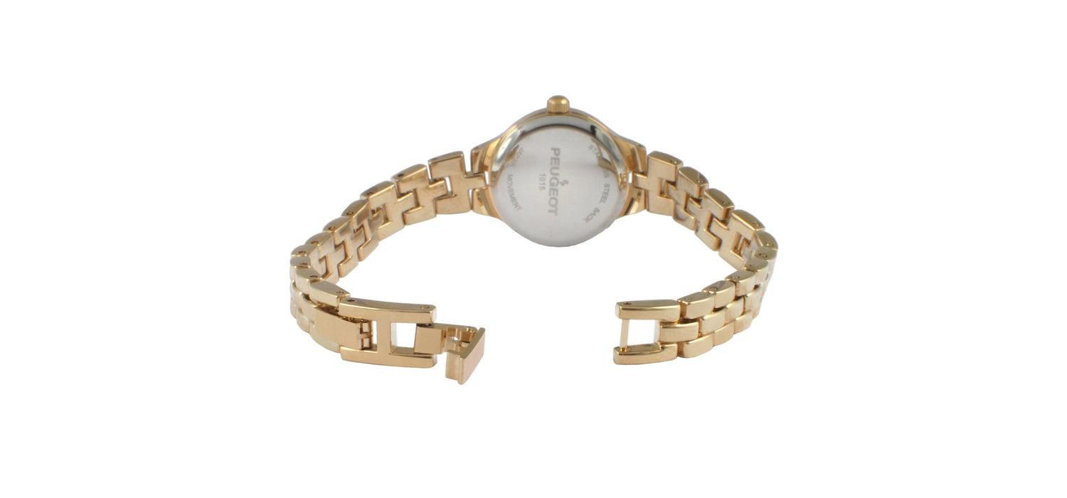 Women's 22mm Round Dial Round Self-Adjust Link Bracelet Watch
