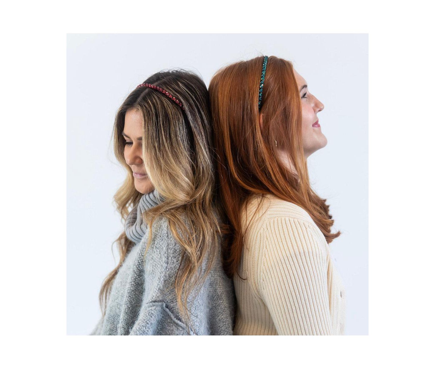Женские аксессуары Headbands of Hope Thin Beaded Headband Set - Red + Green, цвет: Красный зелёный — фото 4