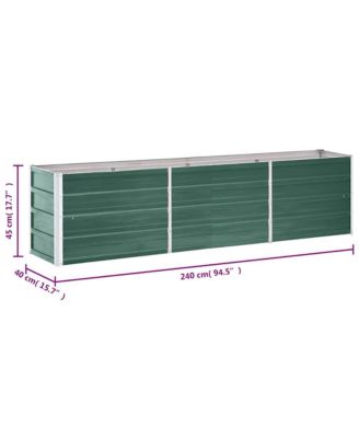 Raised Bed Green Galvanized steel Large Raised Bed Rectangular