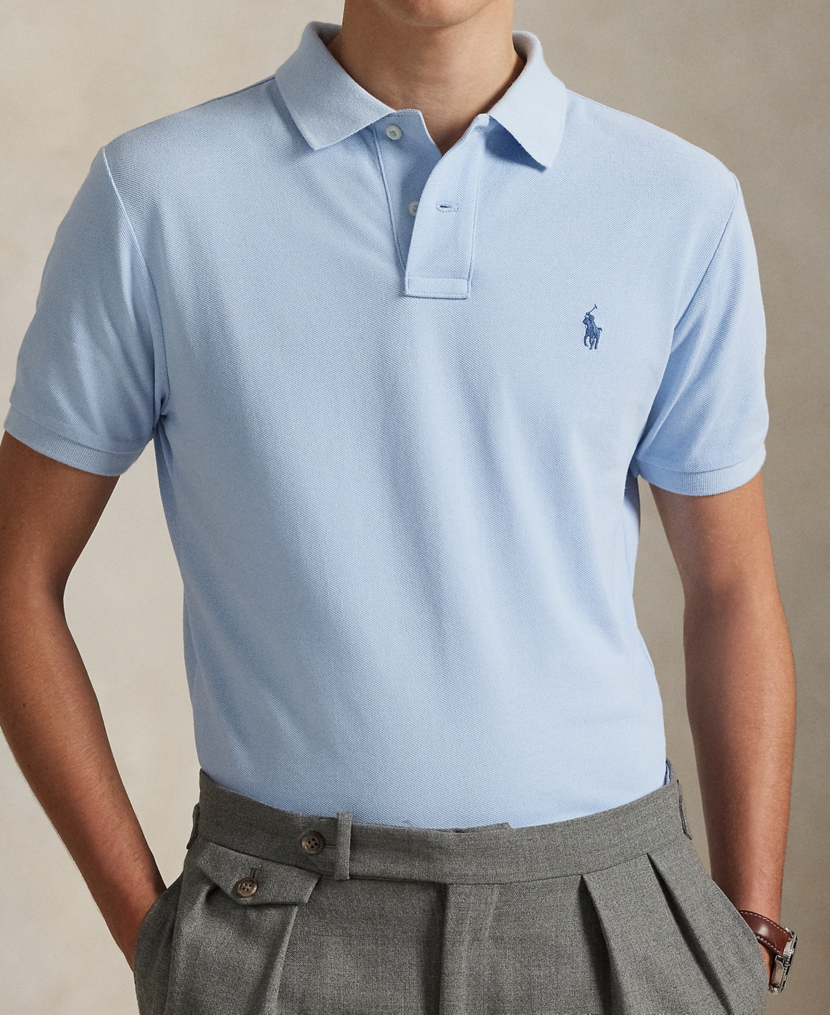 Polo Ralph Lauren Men's Classic-fit Mesh Polo In Blue