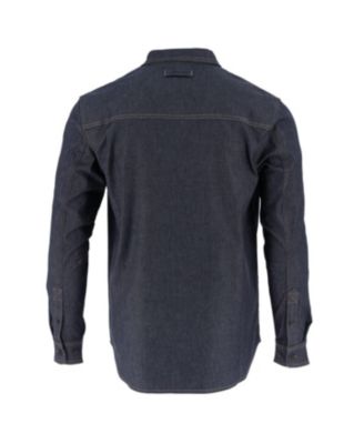 Big & Tall Men's Vintage Stretch Denim Long Sleeve Button Up Shirt