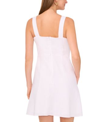 Women's Square-Neck Linen-Blend Dress