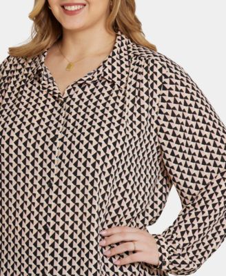 Plus Size Modern Blouse Point Collar Top