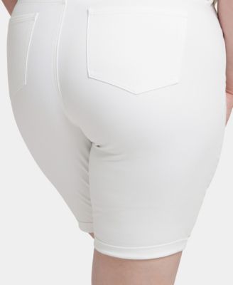 Plus Size Briella Roll Cuff Denim Shorts