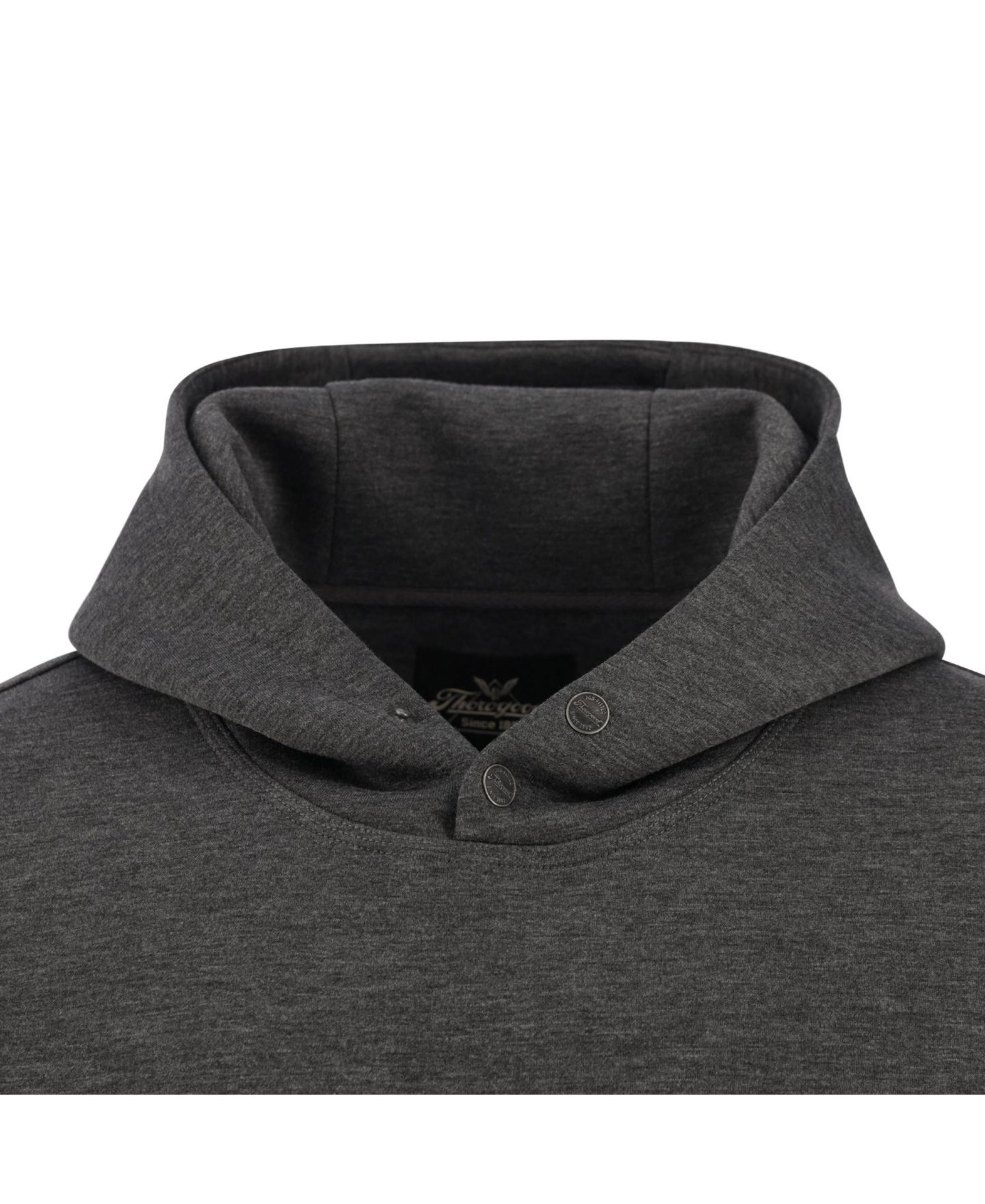 Мужское худи Thorogood Big & Tall Water Repellent Snap Neck Performance Pullover, цвет: Угольный меланжевый — фото 3