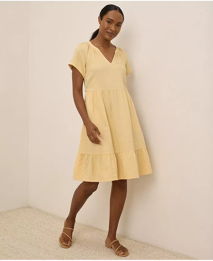 Women's Organic Cotton Coastal Double Gauze Breezy Dress